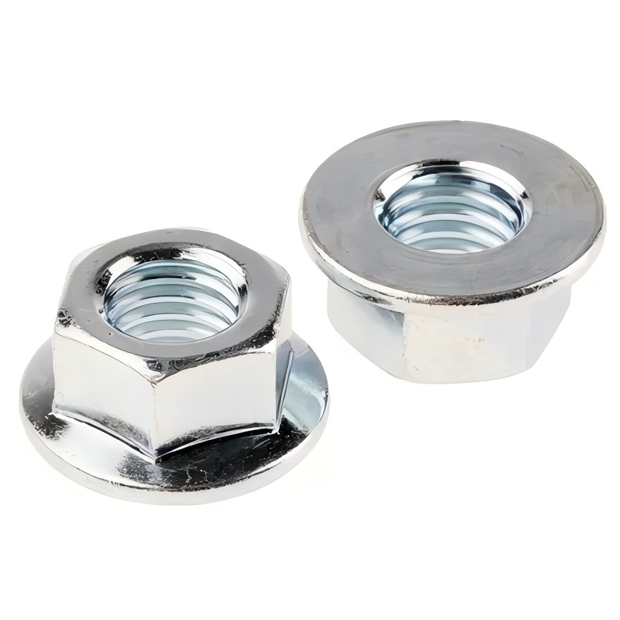 ถั่วหกเหลี่ยมที่มีหน้าแปลน DIN EN 1661 ASME/ANSI B 18.2.2 DIN 6923 ISO 4161 Automotive Fastener